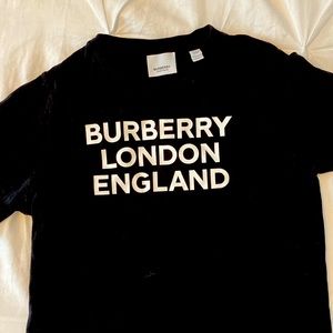 Burberry size 12 fits like xs womens black t shirt